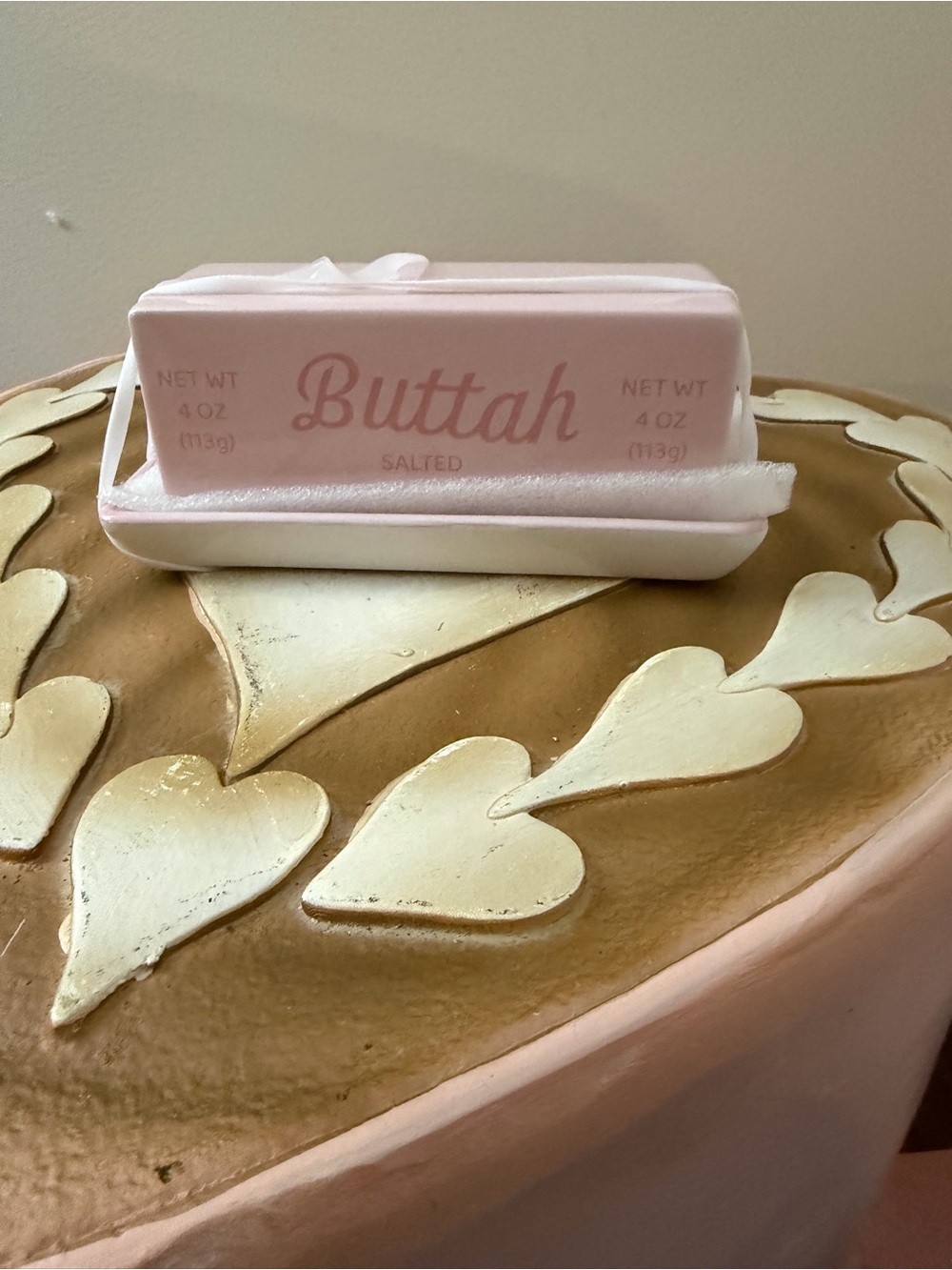 Dwell Studio Pink Ceramic Buttah Butter Keeper Dish